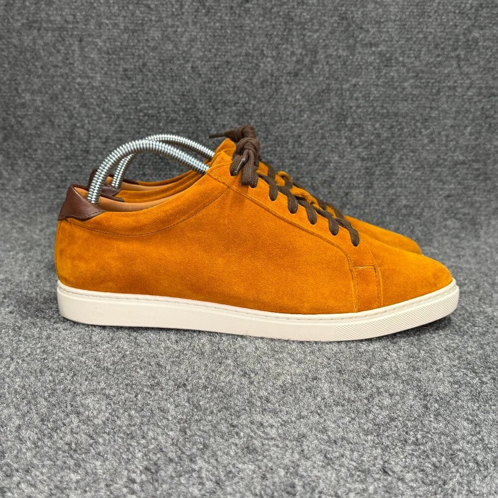 Allen Edmonds Courtside Lace Up Sneakers Mens 9.5 Burnt Orange Suede Low Classic